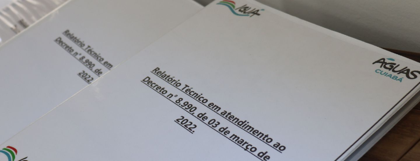 Águas Cuiabá cumpre decreto e entrega relatório à Prefeitura Águas Cuiabá cumpre decreto e entrega relatório à Prefeitura