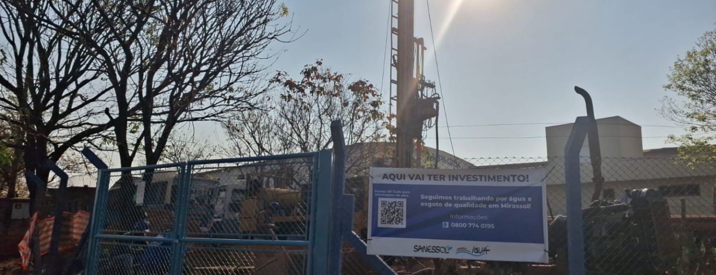 Obras do novo poço de captação no Regissol Obras do novo poço de captação no Regissol