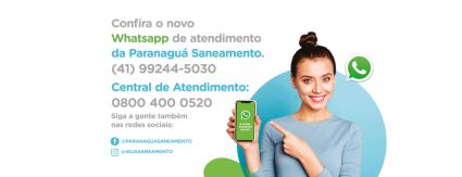 Paranaguá Saneamento divulga novo número de WhatsApp Paranaguá Saneamento divulga novo número de WhatsApp