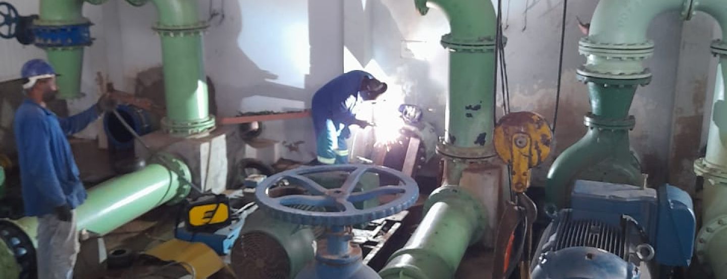 Águas Cuiabá executa reparo emergencial na ETA Tijucal Águas Cuiabá executa reparo emergencial na ETA Tijucal