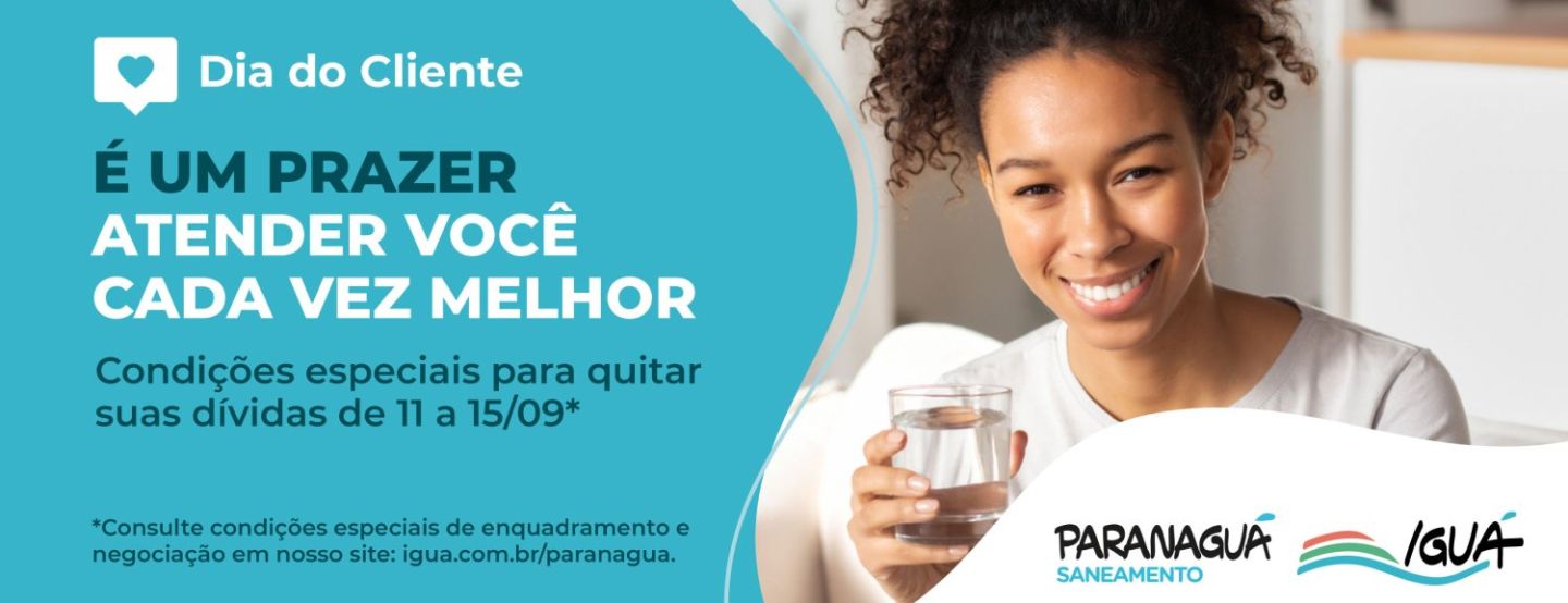 Dia do Cliente: Paranaguá Saneamento oferece condições especiais para negociação de dívidas Dia do Cliente: Paranaguá Saneamento oferece condições especiais para negociação de dívidas