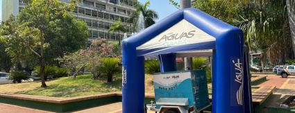 Praça Alencastro recebe bebedouro da Águas Cuiabá Praça Alencastro recebe bebedouro da Águas Cuiabá