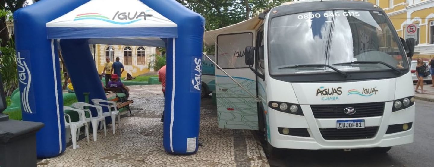 Águas Cuiabá oferece atendimento itinerante na Praça Ipiranga Águas Cuiabá oferece atendimento itinerante na Praça Ipiranga