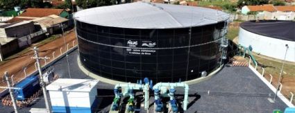Prefeitura e Águas Cuiabá inauguram reservatório de água tratada Prefeitura e Águas Cuiabá inauguram reservatório de água tratada