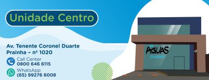 Loja da Águas Cuiabá estará aberta nesta segunda-feira Loja da Águas Cuiabá estará aberta nesta segunda-feira