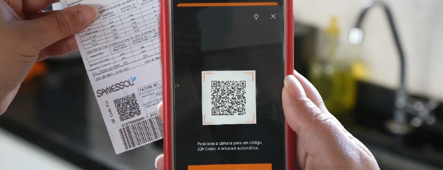 Sanessol adota o PIX nas faturas de água e esgoto Sanessol adota o PIX nas faturas de água e esgoto