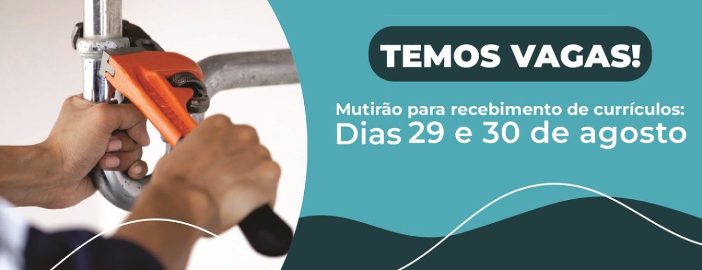Temos vagas: Águas Andradina realiza mutirão para recebimento de currículos no 29 e 30 de agosto Temos vagas: Águas Andradina realiza mutirão para recebimento de currículos no 29 e 30 de agosto